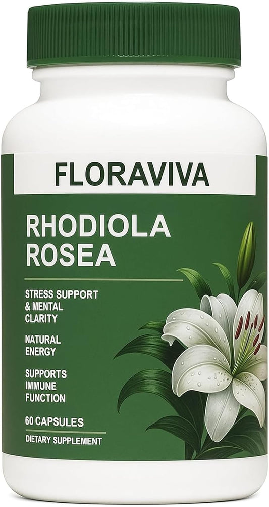 Cápsulas Floraviva Rhodiola Rosea 500 Mg - Adaptógeno Natura